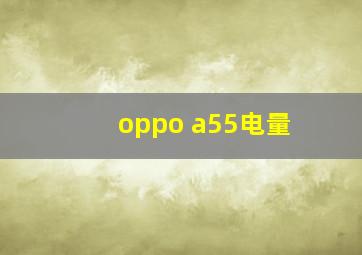 oppo a55电量